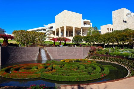 Photo for Los Angeles, California - November 2, 2023: view of Robert Irwin's Central Garden at The Getty Center Museum - Royalty Free Image