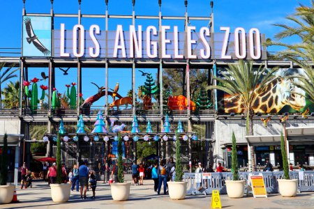 Téléchargez les photos : Los Angeles, Californie - 6 juin 2023 : Le zoo et les jardins botaniques de Los Angeles au 5333 Zoo Dr, Los Angeles - en image libre de droit