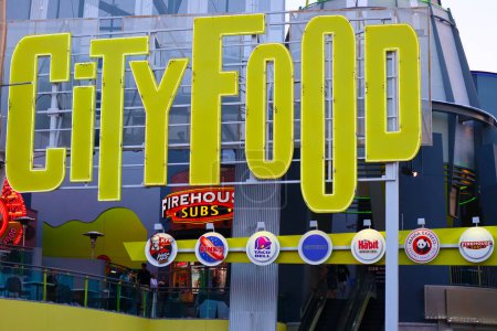 Photo for Universal City, Hollywood, California - October 3, 2023: view of UNIVERSAL STUDIOS CITYWALK CITYFOOD at Universal Studios Hollywood - Royalty Free Image