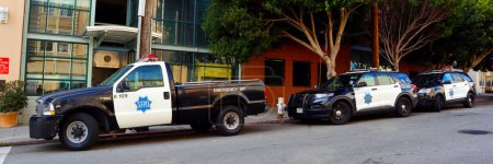 Téléchargez les photos : San Francisco, Californie - 25 octobre 2023 : SFPD San Francisco Police Department Car - en image libre de droit