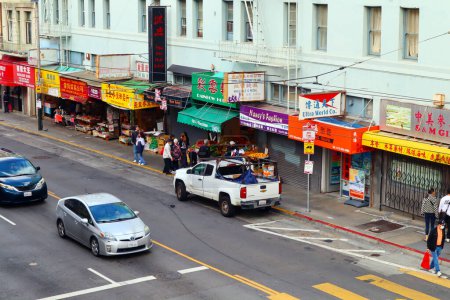 Photo for San Francisco, California - October 21, 2023: view of Chinatown, chinese ethnic neighborhood in San Francisco downtown - Royalty Free Image