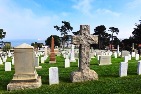 Photo for San Francisco, California - October 24, 2023: San Francisco National Cemetery in Presidio Park - Royalty Free Image