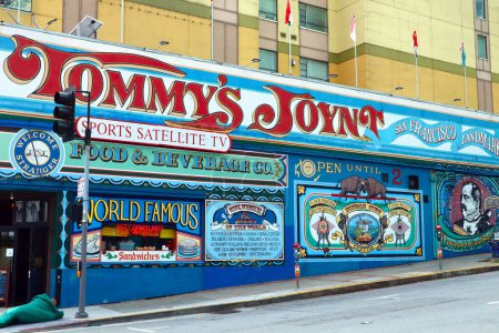 Photo for San Francisco, California - October 20, 2023: TOMMY'S JOYNT world famous Historic Restaurant opened in 1947, located at 1101 Geary Blvd, San Francisco - Royalty Free Image