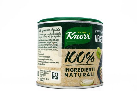 Foto de Roma, Italia - 17 de febrero de 2024: KNORR Vegetable Stock Granules. Knorr es una marca de Unilever - Imagen libre de derechos