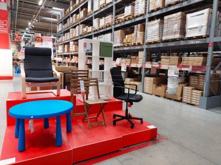Photo for San Giovanni Teatino, Italy - April 26, 2022: Interior view of IKEA store in Italy. Ikea is the world's largest furniture retailer and sells ready to assemble furniture. No People - Royalty Free Image