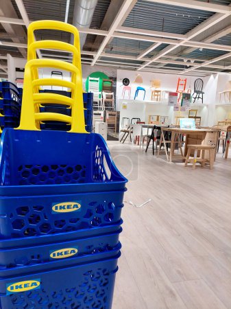 Photo for San Giovanni Teatino, Italy - April 26, 2022: Interior view of IKEA store in Italy. Ikea is the world's largest furniture retailer and sells ready to assemble furniture. No People - Royalty Free Image