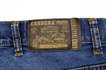 Photo for Rome, Italy - April 9, 2024: Carrera Jeans, Italian denim brand established and developed in Verona in the 1960s - Royalty Free Image