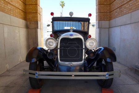 Photo for Los Angeles, California - May 5, 2024: Exhibition of Police vehicles at the LAPD Los Angeles Police Museum, the Nation preeminent Museum dedicated to the rich history of the LAPD - Royalty Free Image