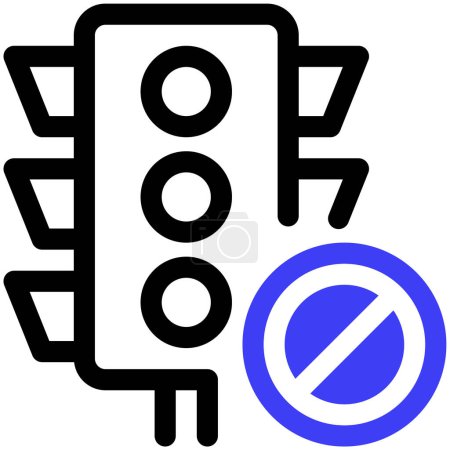 Illustration for Traffic light web icon simple design - Royalty Free Image