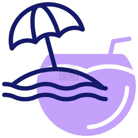 Illustration for Umbrella vector icon modern illustration - Royalty Free Image