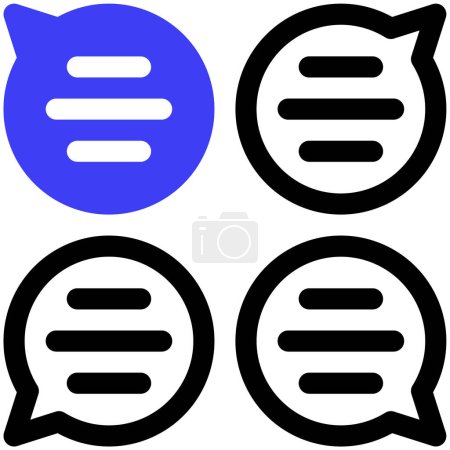Illustration for Discussion and commutation icon, vector illustration simple design - Royalty Free Image