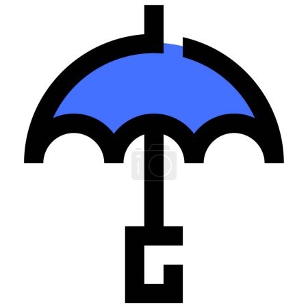 Illustration for Umbrella web icon simple design - Royalty Free Image