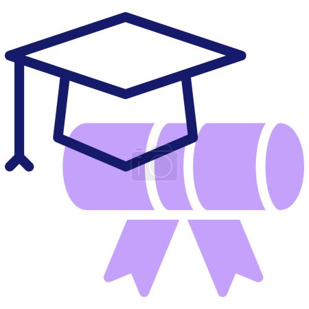 Ilustración de Gorra de graduación. icono web - Imagen libre de derechos