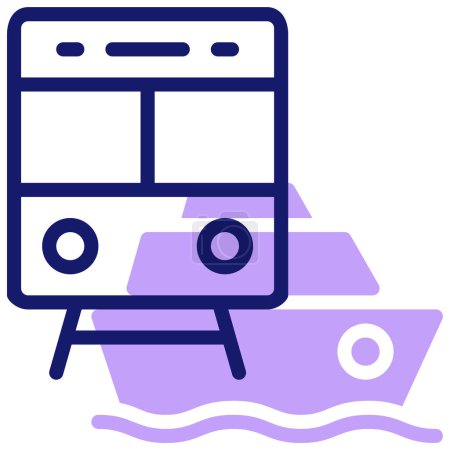 Illustration for Transportation web icon simple design - Royalty Free Image