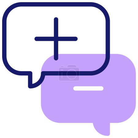 Illustration for Discussion and commutation icon, vector illustration simple design - Royalty Free Image