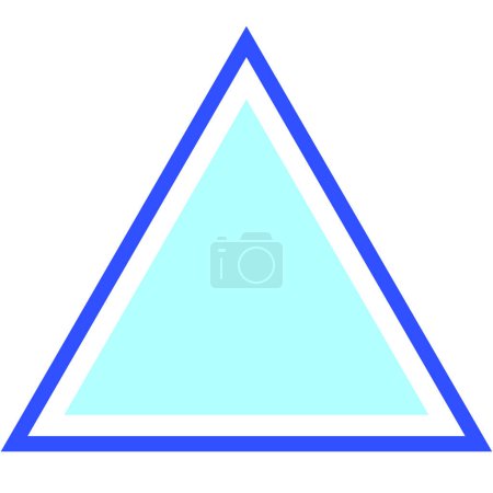 Illustration for Blue triangle, vector illustration - Royalty Free Image