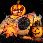 halloween pumpkin lantern and jack o lantern