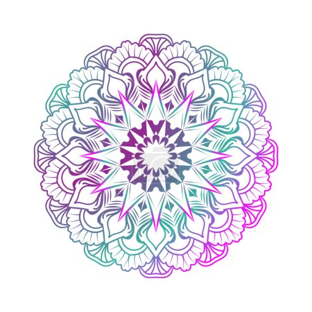 Foto de Diseño de plantilla de mandala de gradiente multicolor - Imagen libre de derechos