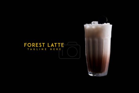 Téléchargez les illustrations : FOREST LATTE boisson pour la liste des menus du café - en licence libre de droit