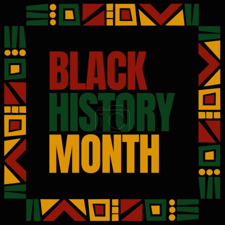 Téléchargez les illustrations : Le mois de l'histoire des Noirs. illustration vectorielle design Mois de l'histoire noire - en licence libre de droit