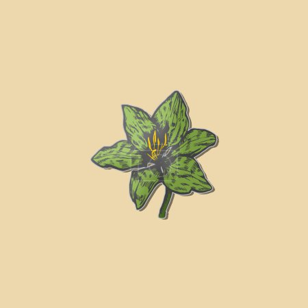 Illustration for Little plant leaves icon  start of spring. - Royalty Free Image