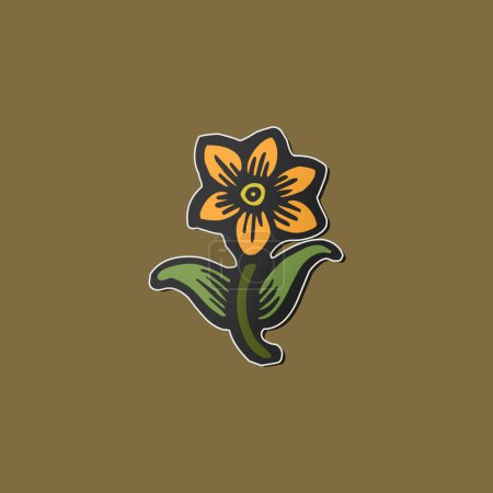 Illustration for Little plant leaves icon  start of spring. - Royalty Free Image
