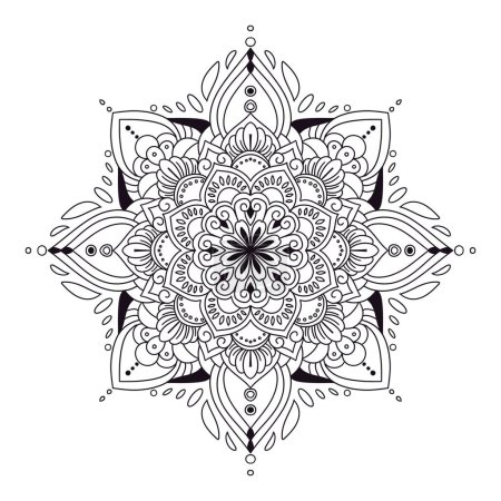 Foto de Patrón geométrico de Mandalas, Mandala caliente, Flor del arco iris de la vida con el loto, Flor de la vida en el loto - Imagen libre de derechos