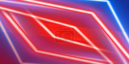 Téléchargez les photos : Néon rouge lumière fond moderne, dégradé bleu rouge lumière néon fond - en image libre de droit