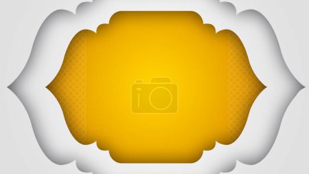 Photo for White yellow islamic background for ramadan kareem design - Royalty Free Image
