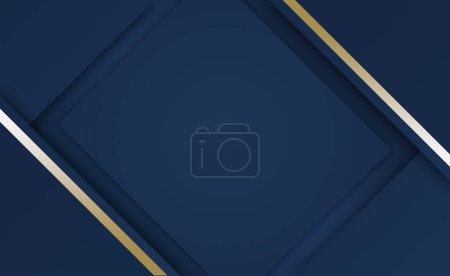 Photo for Blue gold simple modern empty background design for banner background - Royalty Free Image