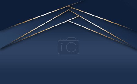 Photo for Blue gold simple modern empty background design for banner background - Royalty Free Image