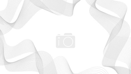 Foto de Línea ondulada líneas abstractas blancas espacio de copia de fondo vacío - Imagen libre de derechos