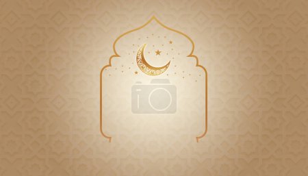 Photo for Modern Islamic background blank text, gold luxury islamic background for Ramadan Kareem and eid Mubarak design illustration, islamic background vector template design illustration - Royalty Free Image