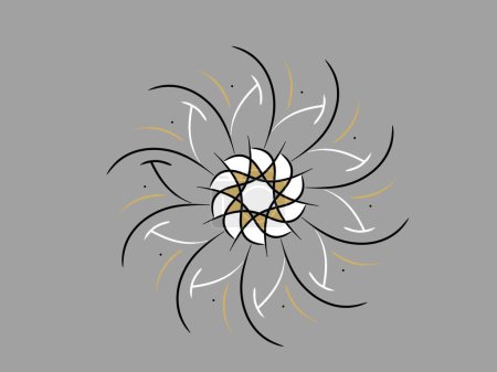 Mandala art flower abstract design element