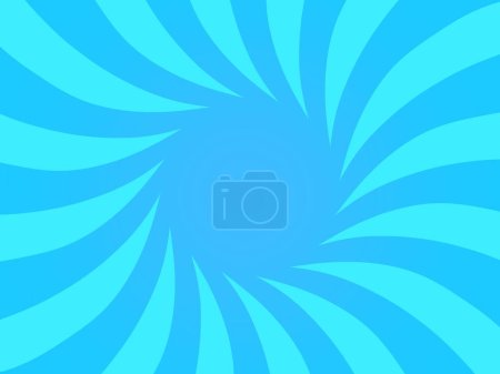 Blue cartoon comic background blank template, abstract background with rays blue