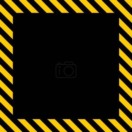 Rectangle black background with warning stripes