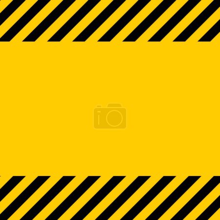 sous construction panneau blanc rectangle jaune, rectangle fond jaune avec des bandes d'avertissement