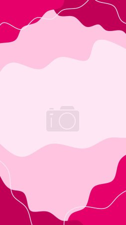 red abstract shape background with waves portrait story background blank