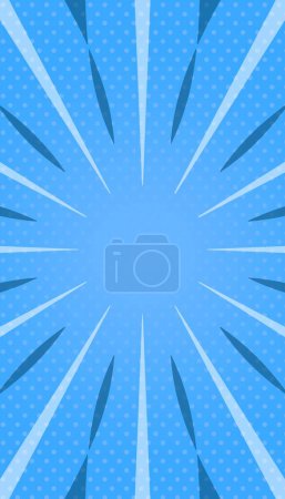 Photo for Comic background template cartoon blue blank story background - Royalty Free Image