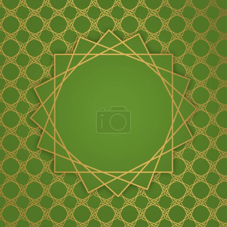 Photo for Abstract seamless geometric islamic background green, ethnic muslim ornaments backdrop, green background with seamless design template - Royalty Free Image
