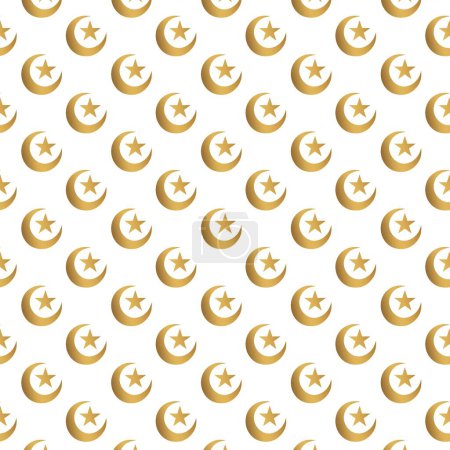 Photo for Luxury gold moon seamless background element - Royalty Free Image