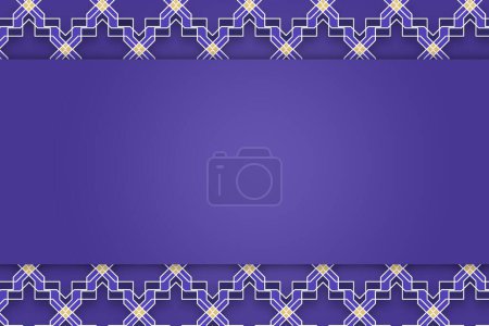 Photo for Abstract seamless geometric islamic background white line purple, ethnic muslim ornaments backdrop, purple background with seamless design template - Royalty Free Image