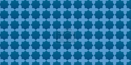Photo for Abstract seamless geometric islamic background gold blue, ethnic muslim ornaments backdrop, blue background with seamless design template - Royalty Free Image