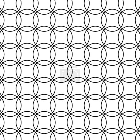 Foto de Círculos línea de patrón sin costuras blanco y negro para elementos plantilla de diseño - Imagen libre de derechos