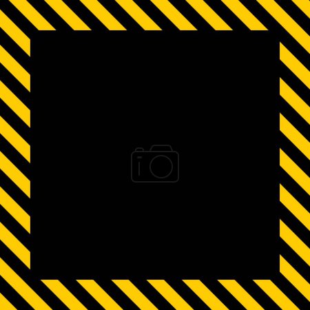 Rectangle black background with warning stripes