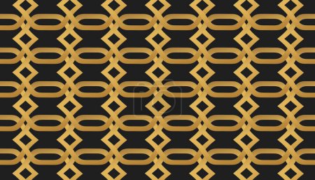 Photo for Luxury gold islamic seamless pattern background element black, golden arabic pattern background design banner - Royalty Free Image