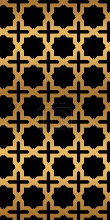Photo for Abstract seamless geometric islamic background, ethnic muslim ornaments backdrop, modern background with seamless design template - Royalty Free Image