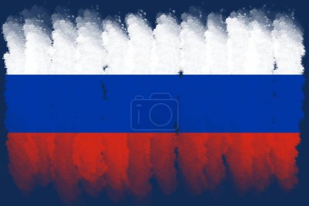 national flag of russia design template, russia flag brush stroke flag