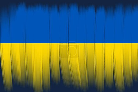 Nationalflagge der Ukraine Design-Vorlage Hintergrund, ukrainische Flagge Pinselstrich Flagge