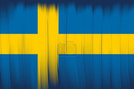 national flag of sweden design template background, sweden flag brush stroke flag 